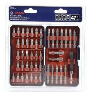 Bosch T4047 Multi-Size Screwdriver Bit Set (47 Piece) 1-Pack. NEW